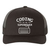 Coding Is My Superpower Coder Code Software Programmer Yupoong Adult 5-Panel Trucker Hat