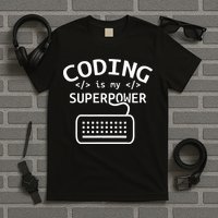 Coding Is My Superpower Coder Code Software Programmer T-Shirt