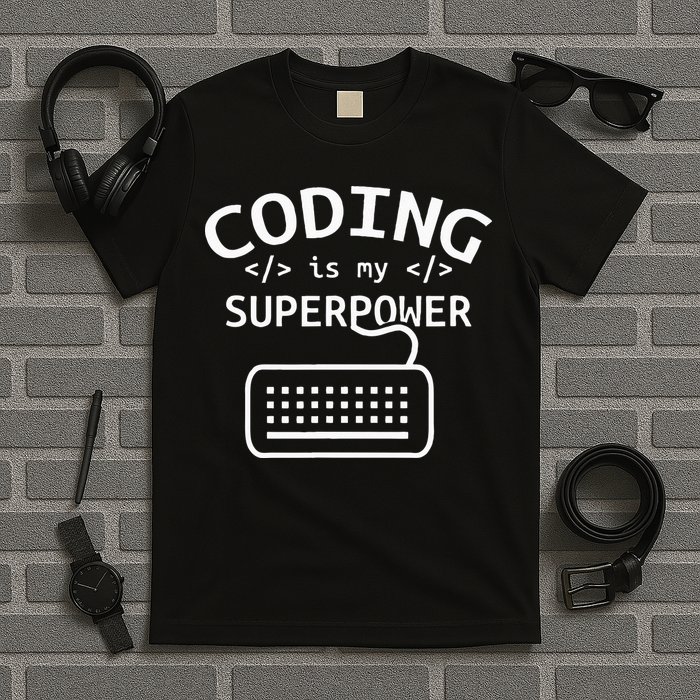 Coding Is My Superpower Coder Code Software Programmer T-Shirt