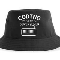 Coding Is My Superpower Coder Code Software Programmer Sustainable Bucket Hat