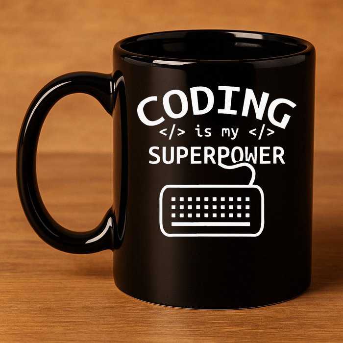 Coding Is My Superpower Coder Code Software Programmer 11oz C Handle Ceramic Mug