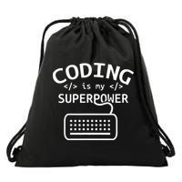 Coding Is My Superpower Coder Code Software Programmer Drawstring Bag