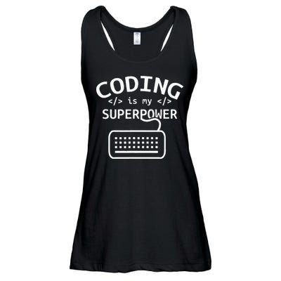 Coding Is My Superpower Coder Code Software Programmer Ladies Essential Flowy Tank