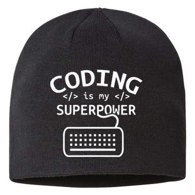 Coding Is My Superpower Coder Code Software Programmer Sustainable Beanie