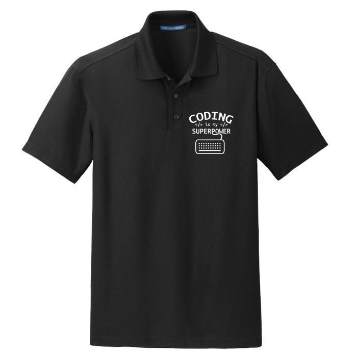 Coding Is My Superpower Coder Code Software Programmer Dry Zone Grid Polo