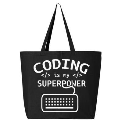 Coding Is My Superpower Coder Code Software Programmer 25L Jumbo Tote