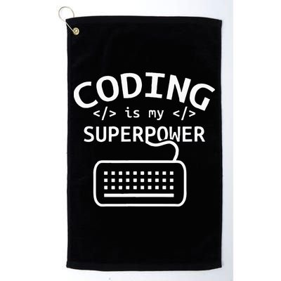 Coding Is My Superpower Coder Code Software Programmer Golf Towel