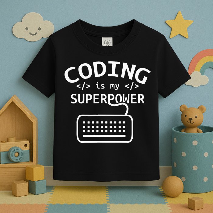 Coding Is My Superpower Coder Code Software Programmer Toddler T-Shirt