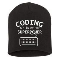 Coding Is My Superpower Coder Code Software Programmer Short Acrylic Beanie