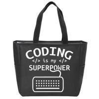 Coding Is My Superpower Coder Code Software Programmer Zip Tote Bag