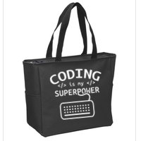Coding Is My Superpower Coder Code Software Programmer Zip Tote Bag