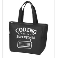 Coding Is My Superpower Coder Code Software Programmer Zip Tote Bag