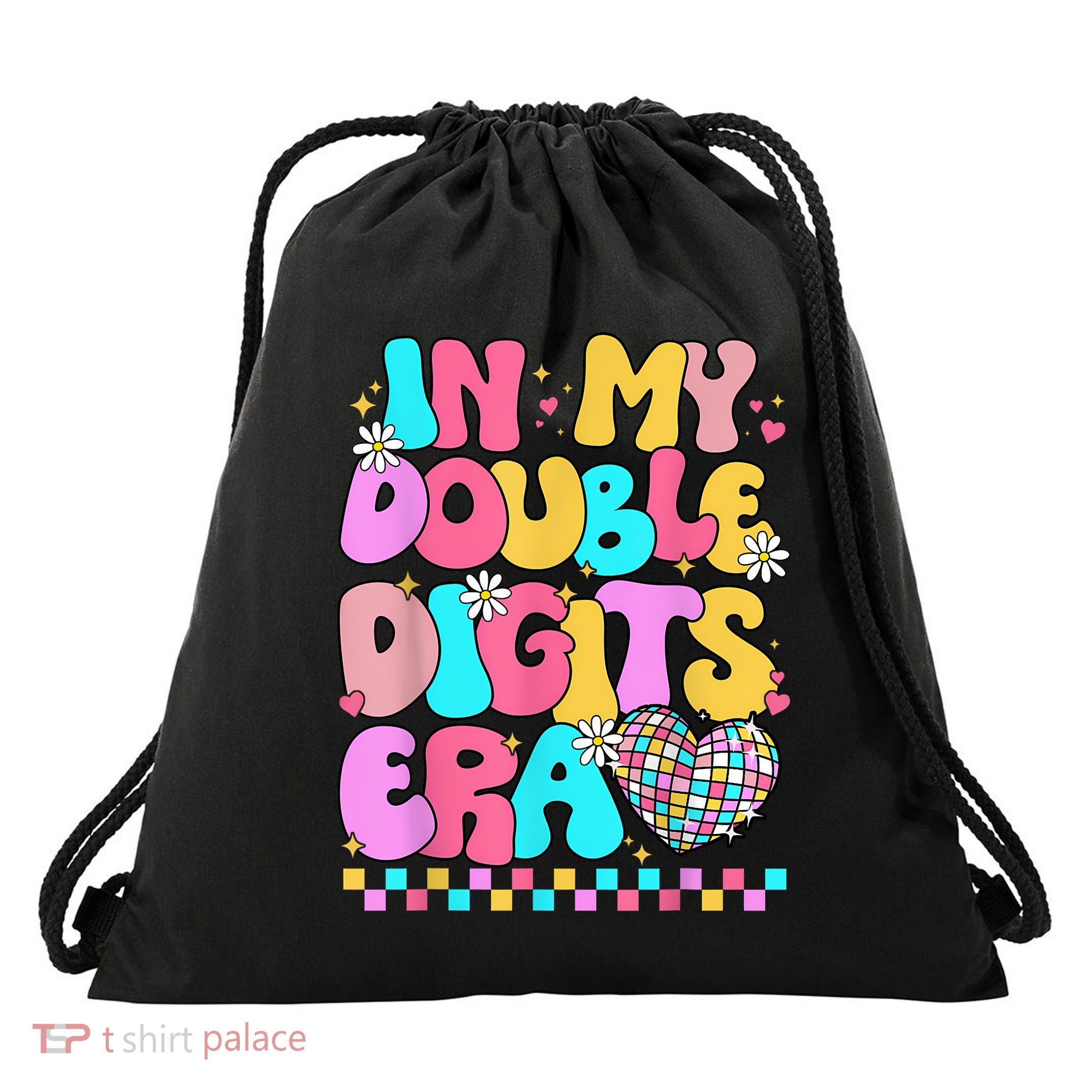 Coquette In My Double Digits Era 10th Birthday Girl Women Drawstring Bag