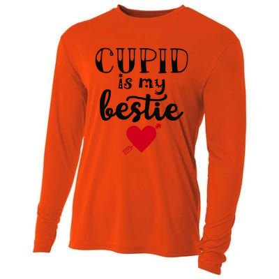 Cupid Is My Bestie Unisex Gift Cooling Performance Long Sleeve Crew