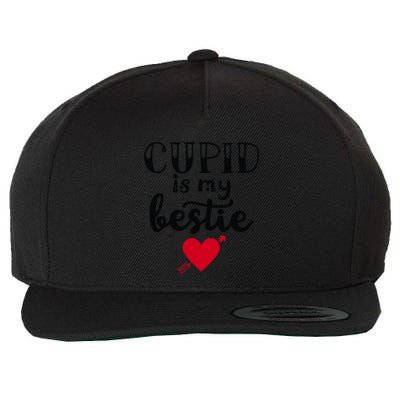 Cupid Is My Bestie Unisex Gift Wool Snapback Cap