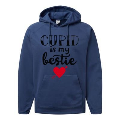 Cupid Is My Bestie Unisex Gift Performance Fleece Hoodie