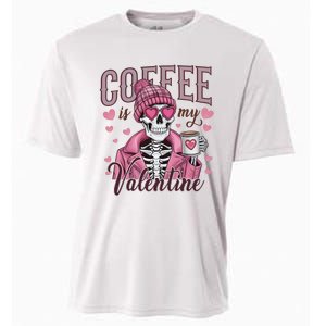 Coffee Is My Valentine Skeleton Mama Cooling Performance Crew T-Shirt