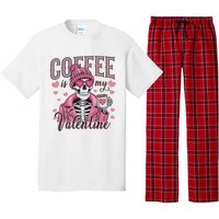 Coffee Is My Valentine Skeleton Mama Pajama Set