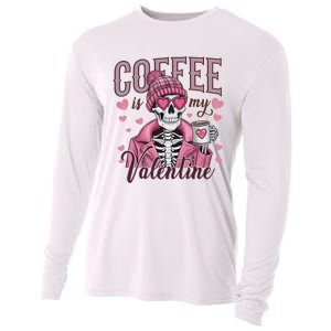 Coffee Is My Valentine Skeleton Mama Cooling Performance Long Sleeve Crew