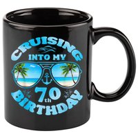 Cruising Into My 70th Birthday-Matching 70th Birthday Cruise 11oz C Handle Ceramic Mug