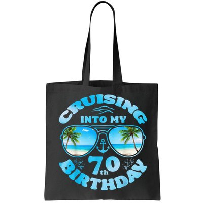 Cruising Into My 70th Birthday-Matching 70th Birthday Cruise Bag
