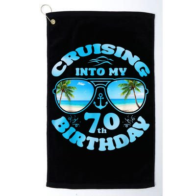 Cruising Into My 70th Birthday-Matching 70th Birthday Cruise Golf Towel