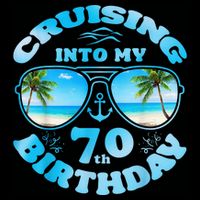 Cruising Into My 70th Birthday-Matching 70th Birthday Cruise Zip Tote Bag