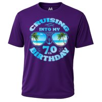 Cruising Into My 70th Birthday-Matching 70th Birthday Cruise Cooling Performance Crew T-Shirt