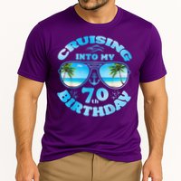 Cruising Into My 70th Birthday-Matching 70th Birthday Cruise Cooling Performance Crew T-Shirt