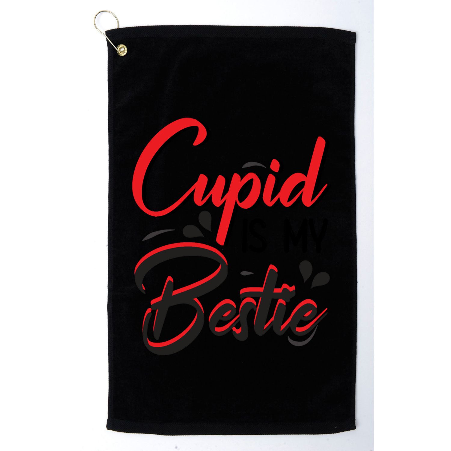 Cupid Is My Bestie Cupid Valentine's Day Costume Funny Gift Golf Towel