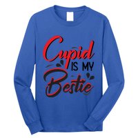 Cupid Is My Bestie Cupid Valentine's Day Costume Funny Gift Long Sleeve Shirt