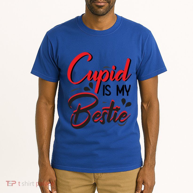 Cupid Is My Bestie Cupid Valentine's Day Costume Funny Gift Tall T-Shirt