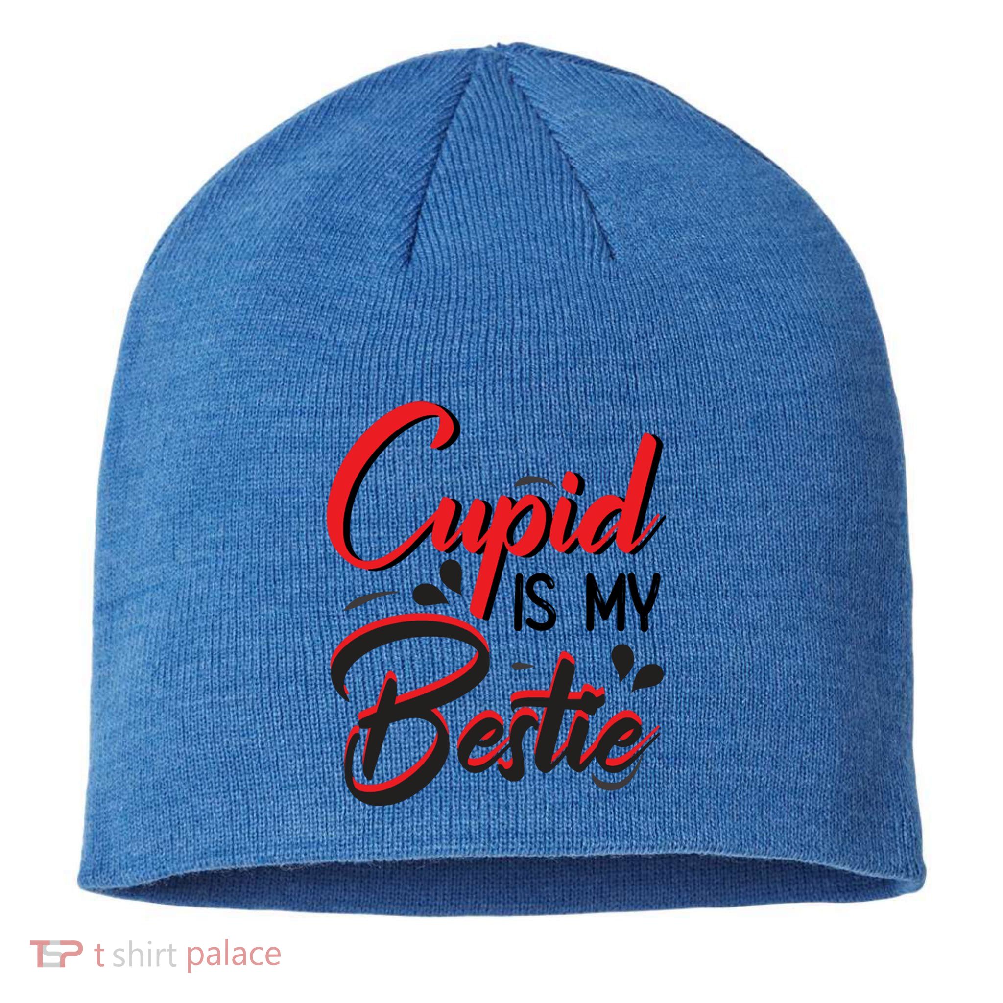 Cupid Is My Bestie Cupid Valentine's Day Costume Funny Gift Sustainable Beanie