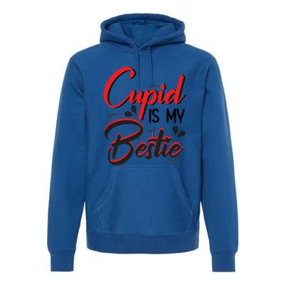 Cupid Is My Bestie Cupid Valentine's Day Costume Funny Gift Premium Hoodie