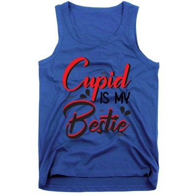 Cupid Is My Bestie Cupid Valentine's Day Costume Funny Gift Tank Top