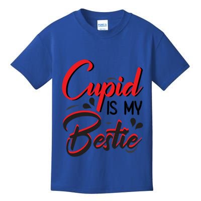 Cupid Is My Bestie Cupid Valentine's Day Costume Funny Gift Kids T-Shirt