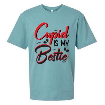 Cupid Is My Bestie Cupid Valentine's Day Costume Funny Gift Sueded Cloud Jersey T-Shirt