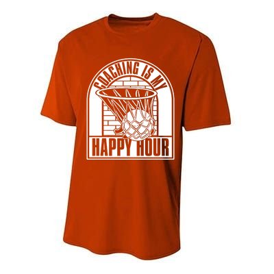 Coaching Is My Happy Hour Meaningful Gift Trainer Basketball Coach Great Gift Performance Sprint T-Shirt