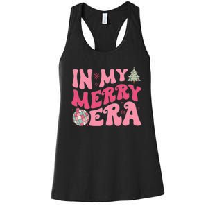 Christmas In My Merry Era Xmas Holiday Christmas Women's Racerback Tank