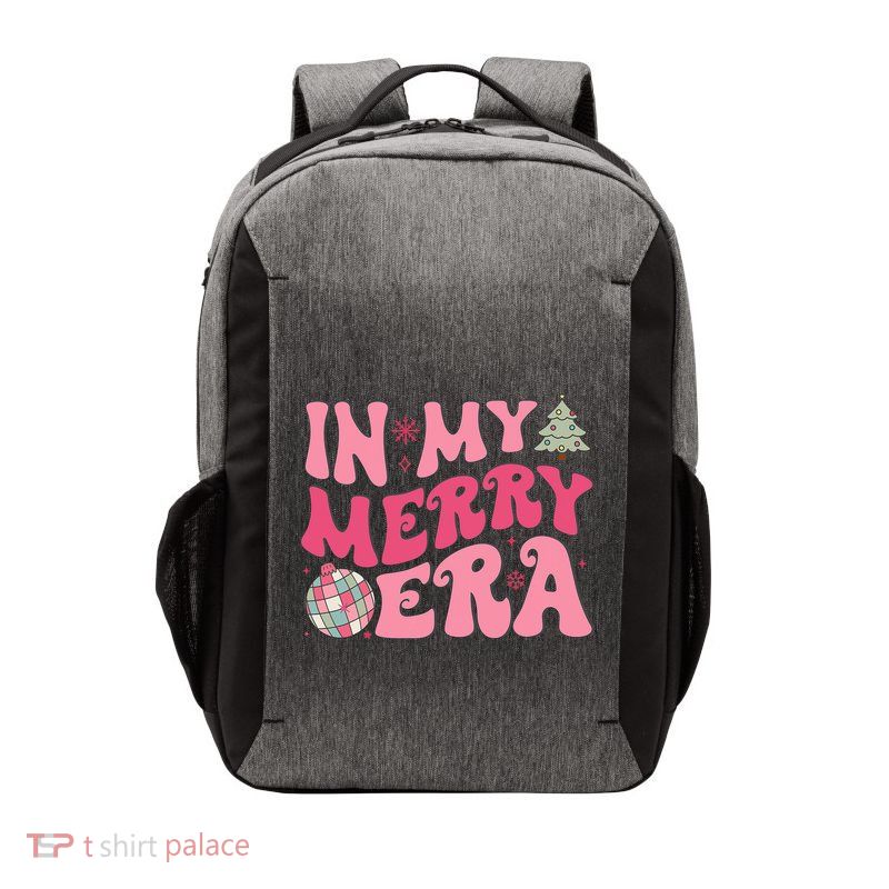 Christmas In My Merry Era Xmas Holiday Christmas Vector Backpack