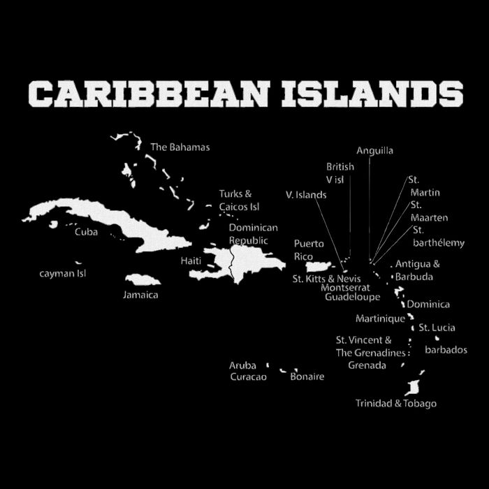 Caribbean Islands Map, West Indies Maps, Caribbean Maps Button