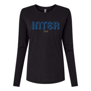 Cool Inter Milan 1908 Soccer Team Womens Cotton Relaxed Long Sleeve T-Shirt