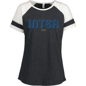 Cool Inter Milan 1908 Soccer Team Enza Ladies Jersey Colorblock Tee