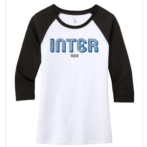 Cool Inter Milan 1908 Soccer Team Women's Tri-Blend 3/4-Sleeve Raglan Shirt