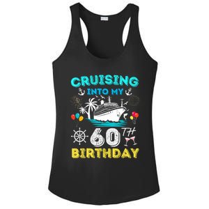 Cruising Into My 60th Birthday Cruise 60 Years Old Ship Trip Ladies PosiCharge Competitor Racerback Tank