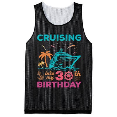 Cruising Into My 30th Birthday Party My Birthday Cruise Mesh Reversible Basketball Jersey Tank