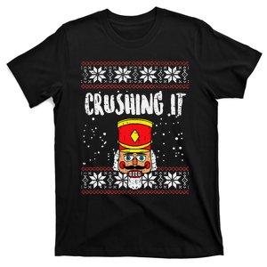 Crushing It Nutcracker Ugly Christmas Xmas T-Shirt