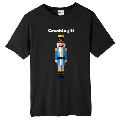 Crushing It Nutcracker Christmas Ugly Sweater Winner Tall Fusion ChromaSoft Performance T-Shirt