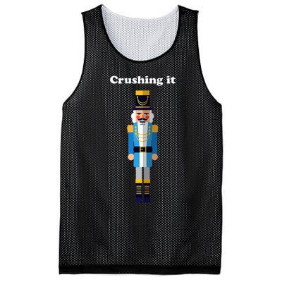 Crushing It Nutcracker Christmas Ugly Sweater Winner Mesh Reversible Basketball Jersey Tank