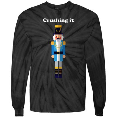 Crushing It Nutcracker Christmas Ugly Sweater Winner Tie-Dye Long Sleeve Shirt